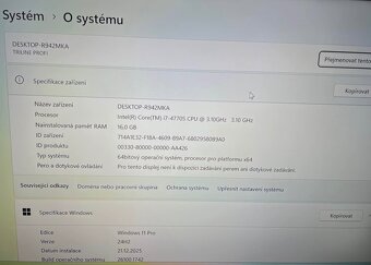 Herní PC- i7 4770S 3,10Ghz/RAM 16GB/RX 550 4GB/SSD 128GB/HDD - 2