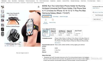 Bežecké pouzdro pro iPhone, Samsung a další mobily - 2