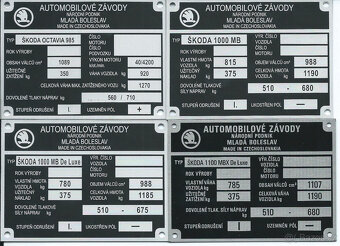 Štítky na Škoda - 2