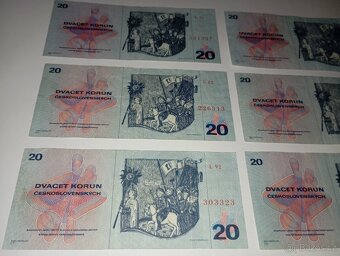 BANKOVKY 20 KČS 1970, SÉRIE H + L, PĚKNÉ STAVY - 2