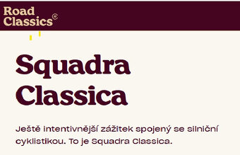 Týmové startovné na Road Classics - 2