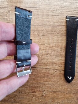 Pánský kožený řemínek na hodinky 22 mm. - 2