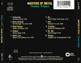 cd Masters Of Metal: Thunder 'N Spice 1990 - 2