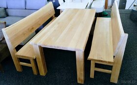 Dubový stůl celomasiv 90x199cm , tloušťka desky 5 cm - 2