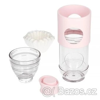 Ruční kávovar Cafflano® Go-Brew - růžový Dripper - 2