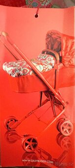 Designový kočárek OILILY - dvojkombinace - červený - 2