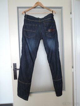 Pánske kalhoty na motorku s kevlarem, Denim modré - 2