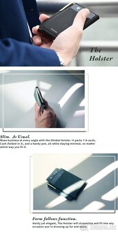 Luxusní minimalistická peněženka Kisetsu Shinkai (Billfold & - 2