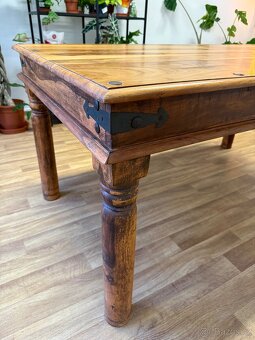 Masivní starožitní jídelní stůl dub - 2