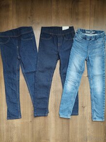 7x dívčí kalhoty vel. 128, 7-8 let - 2