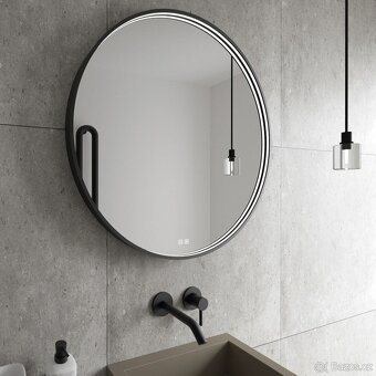Nimco LED zrcadlo 60 cm černé - dotykové s nastavením jasu a - 2