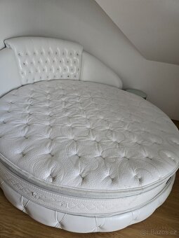 Luxusní kulatá postel – Ø 220 cm matrace | Elegantní design - 2