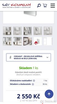 ZRCADLOVÁ SKŘÍŇKA  CERSANIT 40x80, 2ks, NOVÉ - 2