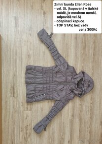 Dámské bundy a kabáty vel. cca s/M - 2