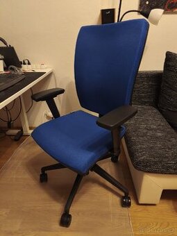 Nová kancelářská židle ANTARES Ramel, modrá, s područkama - 2