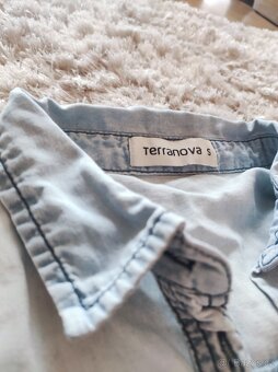 Delší riflová košile, velikost S/M - 2