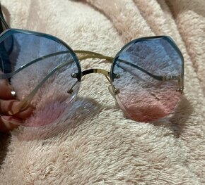 Nové dámské moderní sluneční brýle nové velké modré růžové - 2