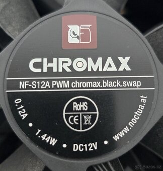 Noctua NF-S12A PWM chromax.black swap - 2