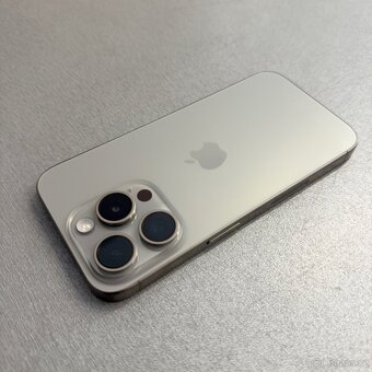 iPhone 15 Pro 128GB jako nový, natural titan, 100% baterie - 2
