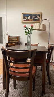 Starožitný masivní jídelní set THONET - 2