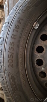 Letní pneu Barum Bravuris 5HM 205/55 R16 +disky+poklice 4 ks - 2