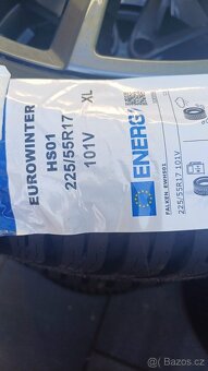 Mazda 6 originální disky r17 225/55 r17 zimní pneu vše nové, - 2