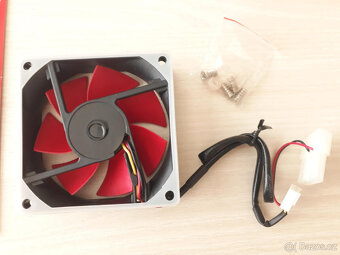 Airen Fan - tichý větrák k PC - Red Wings 80 Deluxe 80x80 mm - 2