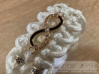 Dámský paracord náramek (17 cm) white - 2
