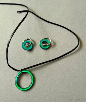 Orig. veselý set přívěsek + náušnice, chameleon, sleva. - 2