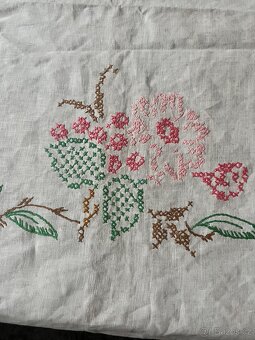 Staré plátěné ubrusy-různé - 2