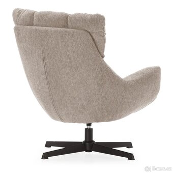 Otočné křeslo Odette - krémové - 2