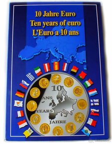 Jubilejní sada medailí k 10.výročí Eura, 20 ks, 2012, proof - 2