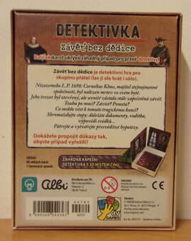 Závěť bez dědice - detektivní hra - 2