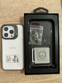 Kryt na iphone 15 pro se stojánkem + sklo na kameru - 2