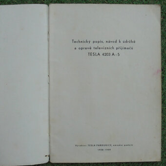 Servisní návod Televize Tesla 4203 A-5 Athos - 2