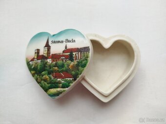 Porcelánová upomínková dóza Buda Zn. Viktoria SUPER STAV - 2