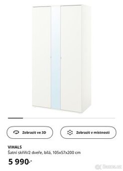 IKEA šatní skříň VIHALS - 2