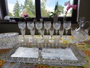 Broušený servis Bohemia Crystal 19 ks - výborný stav - 2