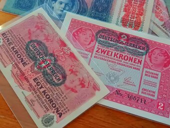 Bankovky Rakousko-Uherska(1000, 100, 50, 20, 10, 2,1 koruna) - 2