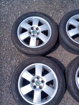Alu kola 5x100, vč. pneu rozměr 195/55 R 15 - 2