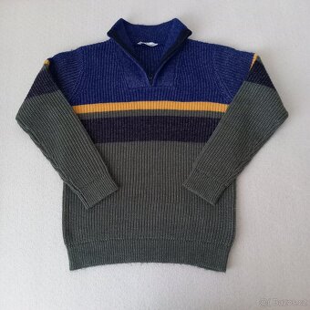 Chlapecký svetr s rozepínacím stojáčkem 12-13let - 2