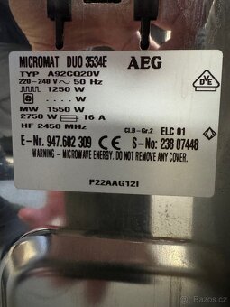 AEG Micromat Duo 3534-e - jako nova - 2