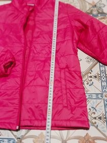 Růžová, prošívaná jarní/podzimní bunda,vel.152 - 2