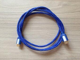 HDMI kabel 1.4 délka 1,8m opletený modrý - 2