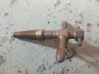 Stará mosazná pípa na dřevo - 2