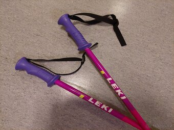 Dětské sjezdové hůlky LEKI 105 cm dívčí - 2