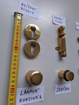 Mosazné doplňky-rozety, stavěče,zarážky,FAB vložky - 2