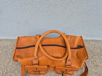 Cestovní taška DARMENDRA zn. Sajo (kozí kůže) - 2