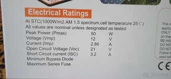 panel solární 50W/12V - 2