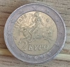 2 Euro 2002 Grecko chyboražba, hviezdy asymetricky - 2
